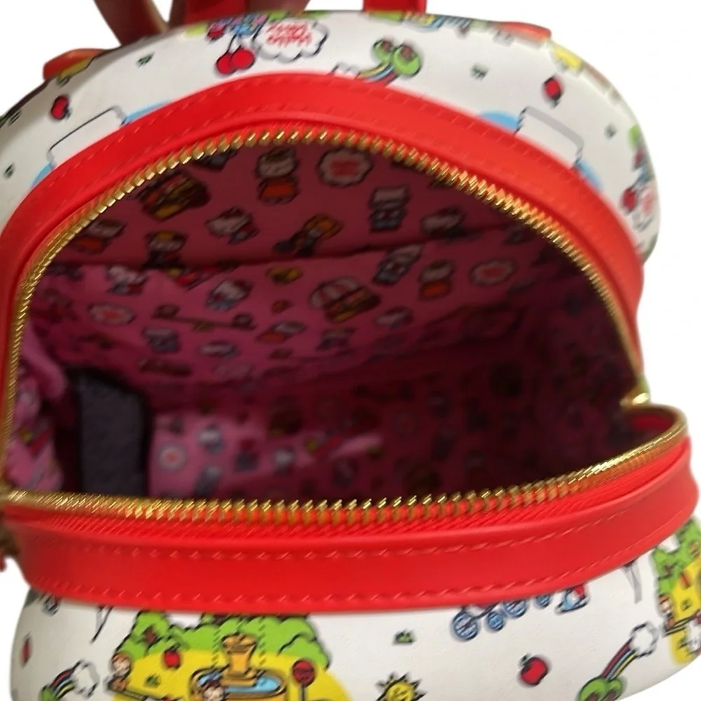NWT Loungefly Hello Kitty And Friends Carnival Mini Backpack White Red